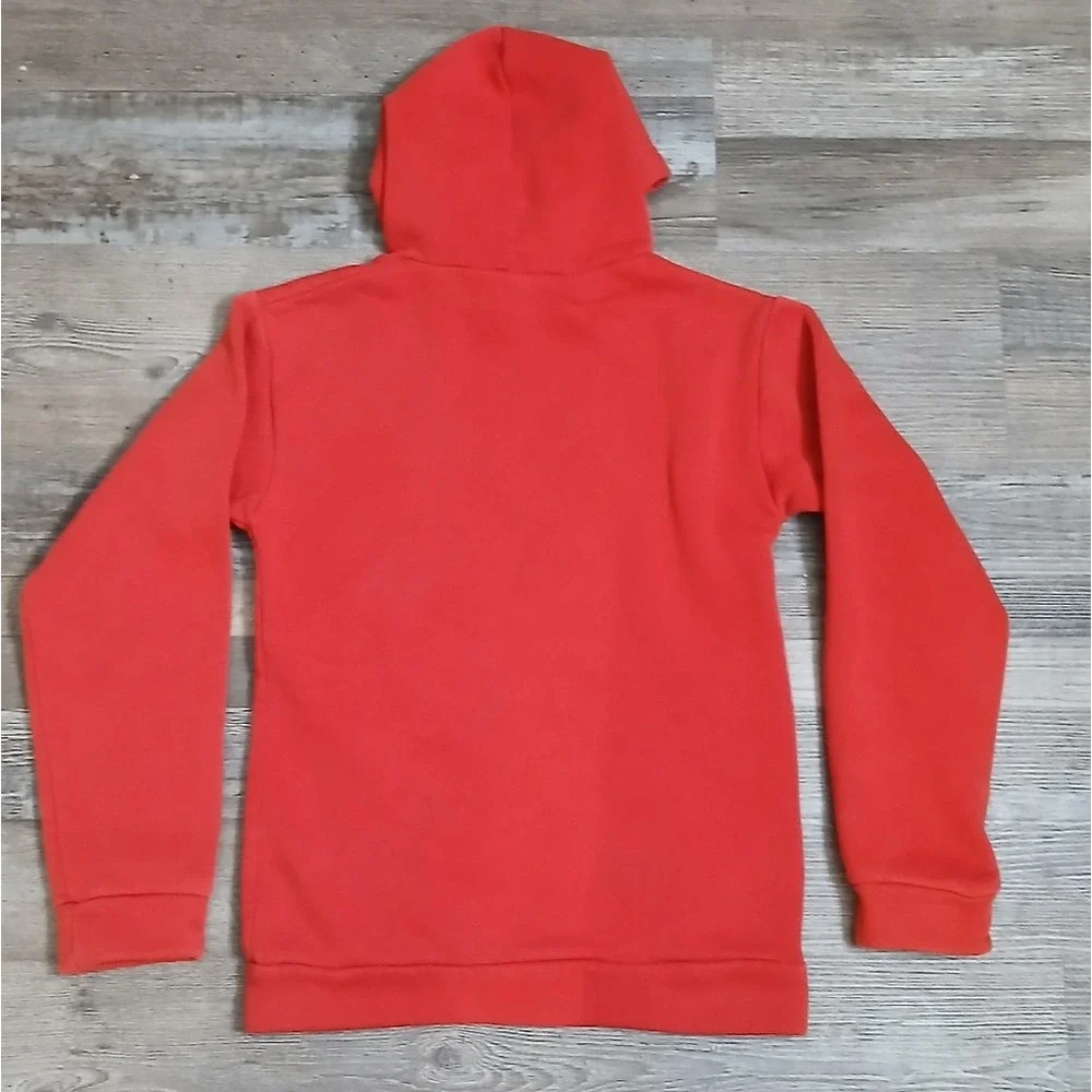 Nike Hoodie Kids Size 14 Red‎ Pullover Distressed Logo Graphic Sweatshirt